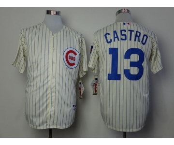 Chicago Cubs #13 Starlin Castro 1969 Cream Jersey