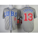 Chicago Cubs #13 Starlin Castro 2014 Gray Jersey