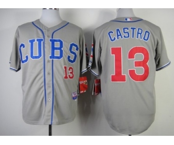 Chicago Cubs #13 Starlin Castro 2014 Gray Jersey