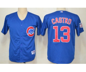 Chicago Cubs #13 Starlin Castro Blue Jersey