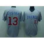 Chicago Cubs #13 Starlin Castro Gray Jersey