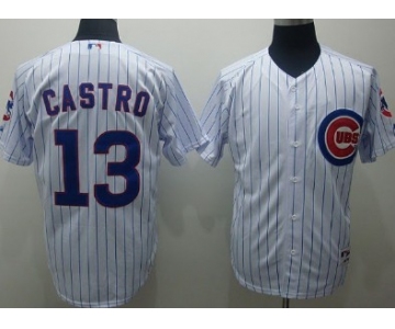 Chicago Cubs #13 Starlin Castro White Jersey