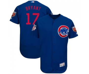 Chicago Cubs #17 Kris Bryant Blue 2018 Spring Training Authentic Flex Base Stitched MLB Jersey