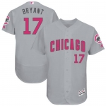 Chicago Cubs #17 Kris Bryant Grey Flexbase Authentic Collection Mother's Day Stitched MLB Jersey