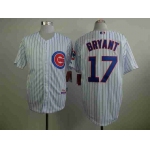 Chicago Cubs #17 Kris Bryant White Jersey