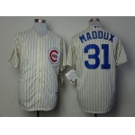 Chicago Cubs #31 Greg Maddux 1969 Cream Jersey