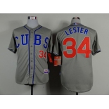 Chicago Cubs #34 Jon Lester 2014 Gray Jersey