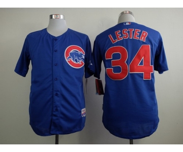 Chicago Cubs #34 Jon Lester Blue Jersey