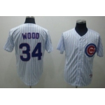 Chicago Cubs #34 Kerry Wood White Jersey