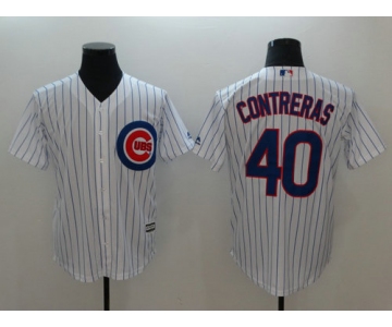 Chicago Cubs 40 Willson Contreras Majestic White Home Cool Base Player Jersey
