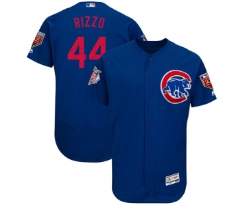 Chicago Cubs #44 Anthony Rizzo Blue 2018 Spring Training Authentic Flex Base Stitched MLB Jersey