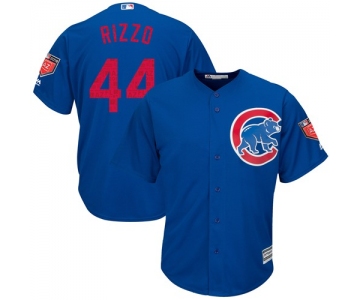 Chicago Cubs #44 Anthony Rizzo Blue 2018 Spring Training Cool Base Stitched MLB Jersey