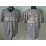 Chicago Cubs #44 Anthony Rizzo Gray With Camo Jersey