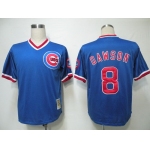 Chicago Cubs #8 Andre Dawson 1988 Blue Throwback Jersey