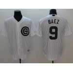 Chicago Cubs #9 Javier Baez White 2018 Memorial Day Cool Base Jersey