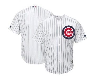 Chicago Cubs Majestic Blank White 2018 Stars & Stripes Cool Base Team Jersey