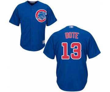 Cubs #13 David Bote Blue New Cool Base Stitched Baseball Jersey