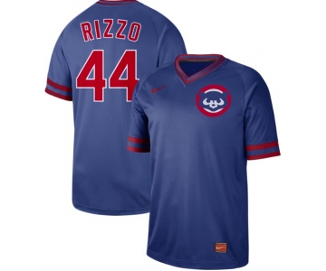 Cubs #44 Anthony Rizzo Royal Authentic Cooperstown Collection Stitched Baseball Jersey