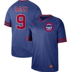 Cubs #9 Javier Baez Royal Authentic Cooperstown Collection Stitched Baseball Jersey