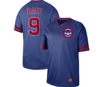 Cubs #9 Javier Baez Royal Authentic Cooperstown Collection Stitched Baseball Jersey