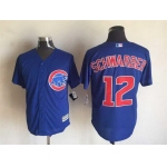 Men's Chicago Cubs #12 Kyle Schwarber Blue Alternate 2015 MLB Cool Base Jersey