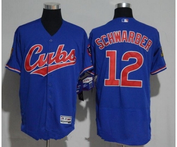 Men's Chicago Cubs #12 Kyle Schwarber Royal Blue 1994 Turn Back The Clock Stitched MLB Majestic Flex Base Jersey