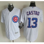 Men's Chicago Cubs #13 Starlin Castro Home White 2015 MLB Cool Base Jersey