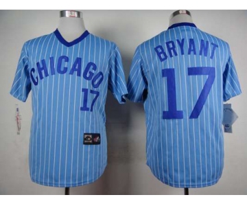 Men's Chicago Cubs #17 Kris Bryant 1988 Light Blue Majestic Jersey