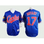 Men's Chicago Cubs #17 Kris Bryant 1994 Blue Jersey