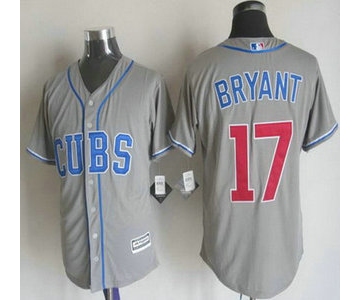 Men's Chicago Cubs #17 Kris Bryant Alternate Gray 2015 MLB Cool Base Jersey