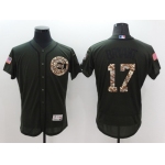 Men's Chicago Cubs #17 Kris Bryant Green Salute to Service 2016 Flexbase Majestic Baseball Jersey