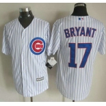 Men's Chicago Cubs #17 Kris Bryant Home White 2015 MLB Cool Base Jersey