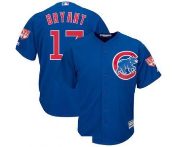 Men's Chicago Cubs 17 Kris Bryant Royal 2019 Spring Training Cool Base Jersey