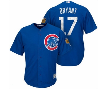 Men's Chicago Cubs #17 Kris Bryant Royal Blue 2017 Spring Training Stitched MLB Majestic Cool Base Jersey