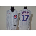 Men's Chicago Cubs #17 Kris Bryant White 2020 Cool and Refreshing Sleeveless Fan Stitched Flex Nike Jersey