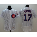 Men's Chicago Cubs #17 Kris Bryant White Flexbase 2016 MLB Player Jersey