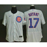 Men's Chicago Cubs #17 Kris Bryant White Home Stitched MLB Flex Base Nike Jersey