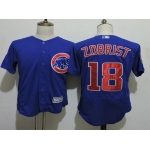 Men's Chicago Cubs #18 Ben Zobrist Blue 2016 Flexbase Majestic Baseball Jersey