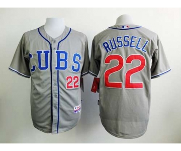 Men's Chicago Cubs #22 Addison Russell 2014 Gray Jersey