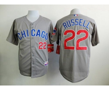 Men's Chicago Cubs #22 Addison Russell Gray Jersey