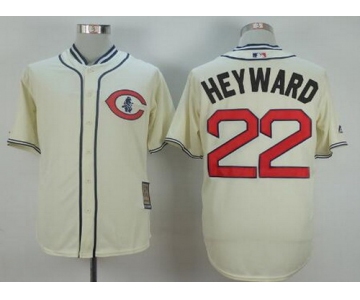 Men's Chicago Cubs #22 Jason Heyward Cream 1929 Majestic Cooperstown Collection Throwback Jersey