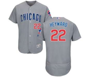 Men's Chicago Cubs #22 Jason Heyward Gray Road 2016 Flexbase Majestic Baseball Jersey