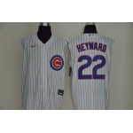 Men's Chicago Cubs #22 Jason Heyward White 2020 Cool and Refreshing Sleeveless Fan Stitched MLB Nike Jersey