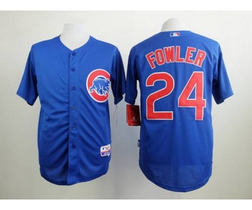 Men's Chicago Cubs #24 Dexter Fowler Blue Jersey