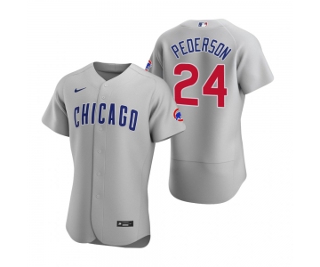 Men's Chicago Cubs #24 Joc Pederson Nike Gray Authentic Road Jersey