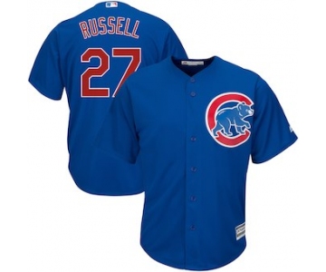 Men's Chicago Cubs 27 Addison Russell Majestic Royal Alternate Cool Base Player Jersey