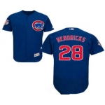 Men's Chicago Cubs #28 Kyle Hendricks Royal Blue Stitched MLB 2016 Majestic Flex Base Jersey