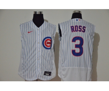 Men's Chicago Cubs #3 David Ross White 2020 Cool and Refreshing Sleeveless Fan Stitched Flex Nike Jersey