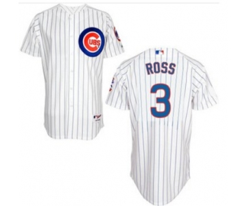 Men's Chicago Cubs #3 David Ross white Jerseys