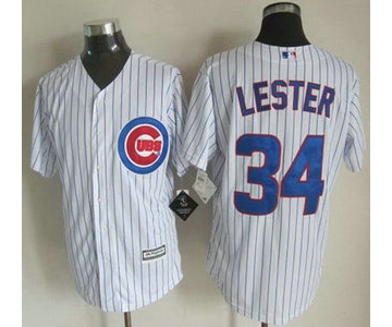 Men's Chicago Cubs #34 Jon Lester Home White 2015 MLB Cool Base Jersey